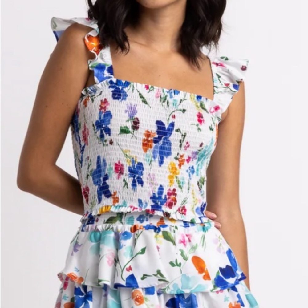 Cake For Dinner -Ariela Ruffle Top Summer Bloom